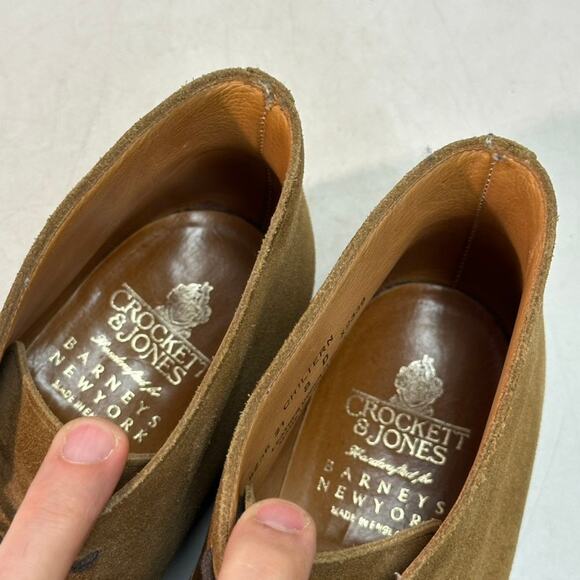 EUC Crockett & Jones x Barneys New York Chiltern Snuff Suede Chukka Boot US 8 D - Picture 9 of 10